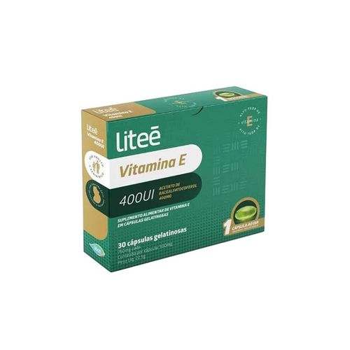 Vitamina E 400ui Softgel Litee Farma Com 30 Cápsulas Vitamina E 400ui Softgel Litee Farma Com 30 Cápsulas