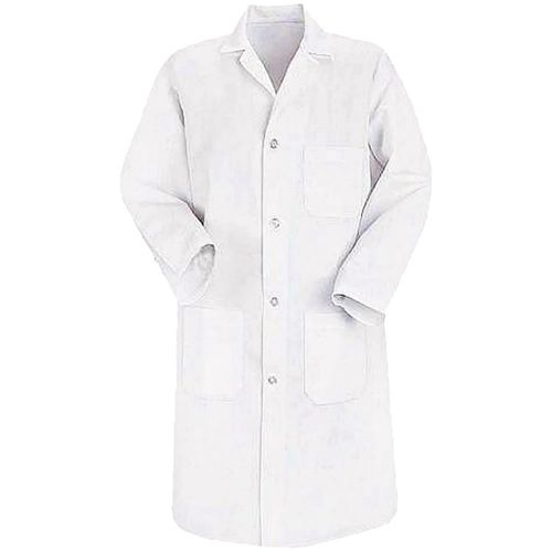 Jaleco Oxford Longo Branco Manga Longa Tam G