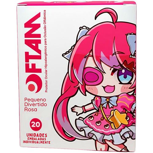Protetor Ocular Oftam Divertido Rosa Tam P 20 unidades