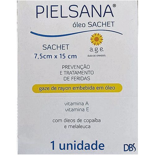 Gaze de Rayon com Óleo AGE Pielsana - Sachet - 7,5 x 15 cm - Unidade