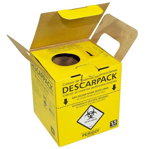 Coletor Material Perfurocortante Descarpack 1,5 Litro Coletor Material Perfurocortante Descarpack 1,5 Litro