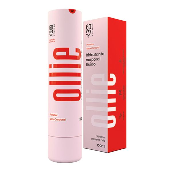 Protetor Solar Corporal Hidratante Ollie FPS 60 100ml Fluido