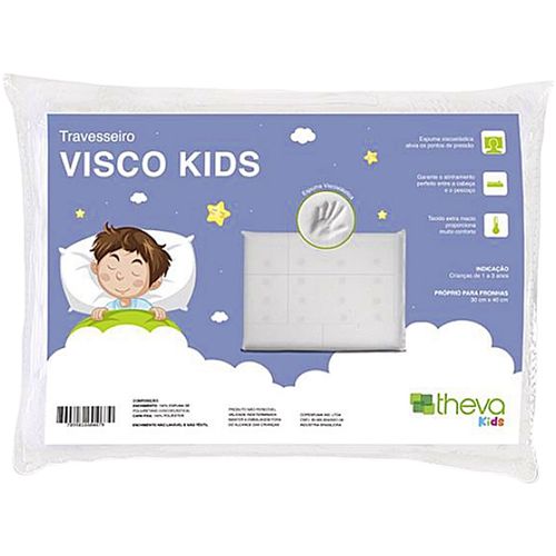 Travesseiro Infantil Visco Kids Theva 30X40