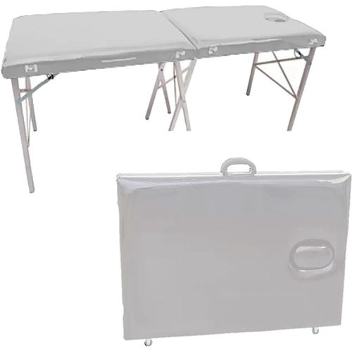 Maca Portátil Avanço Mala Dobrável c/Orifício e Rodas Branca Maca Portátil Avanço Mala Dobrável c/Orifício e Rodas Branca