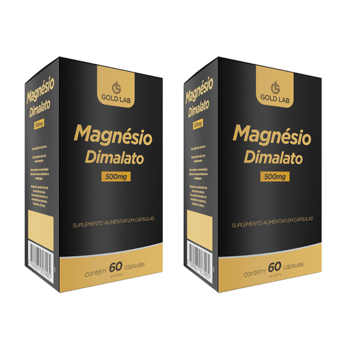 Kit 2 Magnésio Dimalato 500mg com 60 Cápsulas Gold Lab