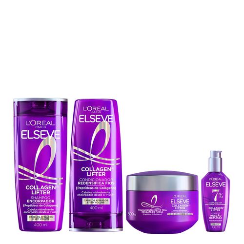 Kit-L-Oreal-Paris-Elseve-Collagen-Lifter-Shampoo-400ml---Condicionador-400ml---Leave-In-100ml---Creme-de-Tratamento-300g