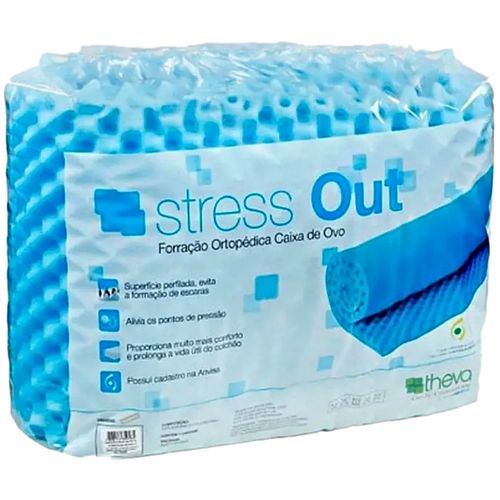 Colchão Caixa Ovo Stress Out Solteiro D33 1.88X0.88X0.06m