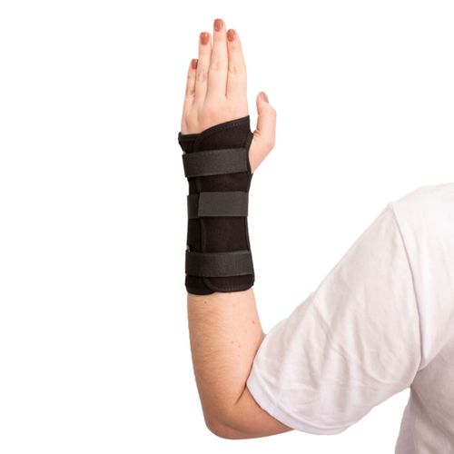 Órtese Curta com Tala para Punho Mercur - Preta - Mão Esquerda - Tamanho G Órtese Curta com Tala para Punho Mercur - Preta - Mão Esquerda - Tamanho G