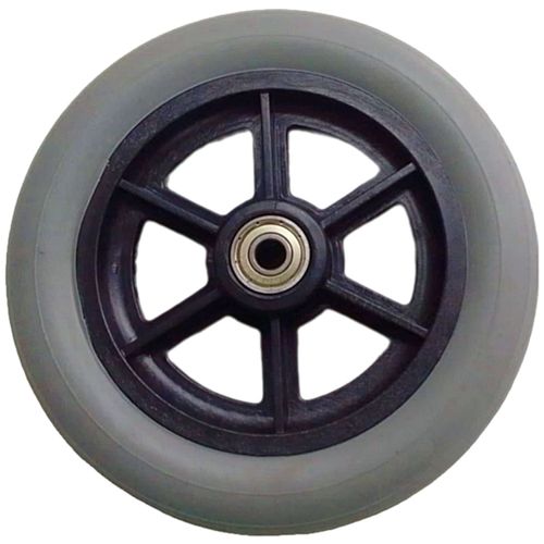 Pneu Maciço Aro 6 para Cadeira de Rodas Agile Cinza Largo com Rolamento - unidade Pneu Maciço Aro 6 para Cadeira de Rodas Agile Cinza Largo com Rolamento - unidade