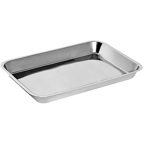 Assadeira Hospitalar de Aço Inox Fortinox - 37cm x 27cm x 4cm Assadeira Hospitalar de Aço Inox Fortinox - 37cm x 27cm x 4cm
