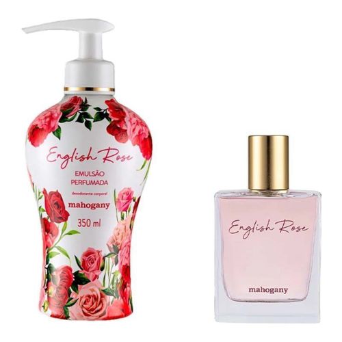 KIT Fragrância + Hidratante English Rose Mahogany 100ml incolor