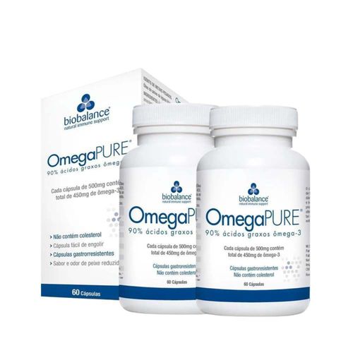 KIT 2 Omegapure 500mg Biobalance 60 cápsulas