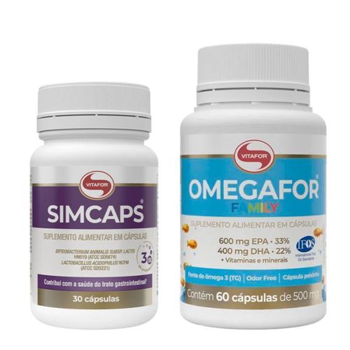 KIT Omegafor Family + Simcaps Vitafor 30 Cápsulas