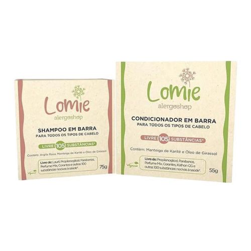 KIT Shampoo e Condicionador em Barra Lomie Alergoshop