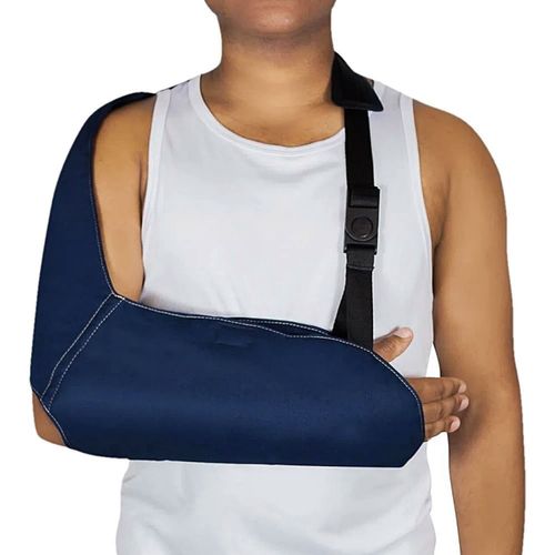 Tipoia Estabilizadora Estofada Velpeau Mercur - Com Orifício - Azul Marinho - M