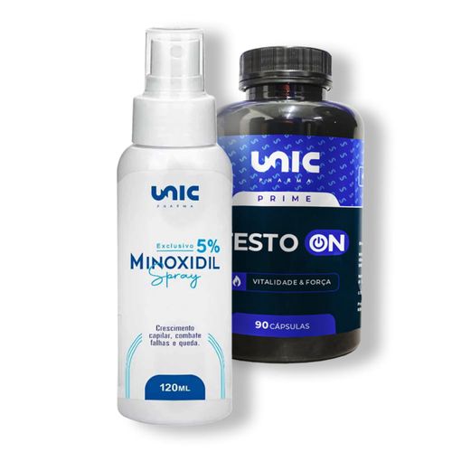 Testo On 90 cáps mais  Minoxidil 5% 120ml Testo On 90 cáps mais Minoxidil 5% 120ml
