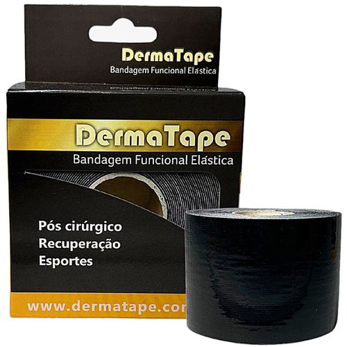 Bandagem Elástica Kinesio DermaTape - 5m x 5cm - Preta Bandagem Elástica Kinesio DermaTape - 5m x 5cm - Preta