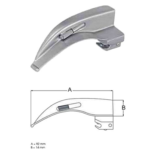 Lâmina Laringoscópio MD Macintosh Curva Nº 1 - unidade Lâmina Laringoscópio MD Macintosh Curva Nº 1 - unidade