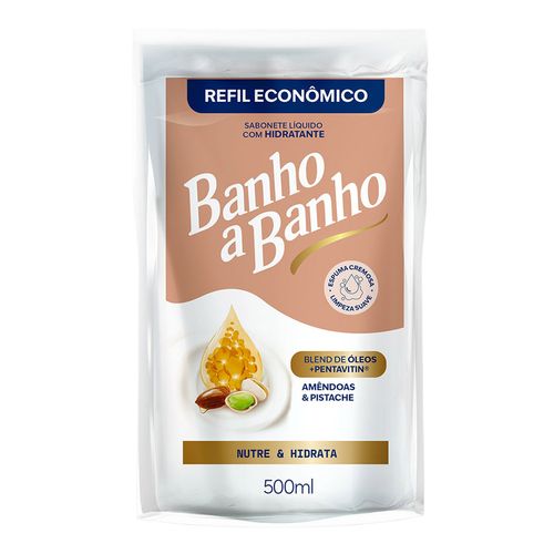 Sabonete Líquido Banho A Banho Amêndoas & Pistache 500Ml Refil