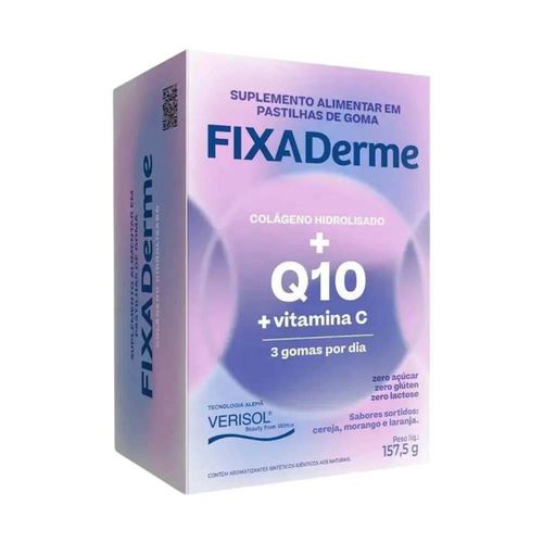 Colágeno Hidrolisado Fixa Derme Q10 45 Gomas Colágeno Hidrolisado Fixa Derme Q10 45 Gomas