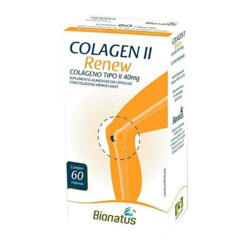 Renew Colágeno Tipo II 60 Cápsulas Bionatus 40mg Renew Colágeno Tipo II 60 Cápsulas Bionatus 40mg