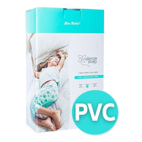 Capa Antiácaro Para Colchão Solteiro Padrão PVC Alergoshop Branco