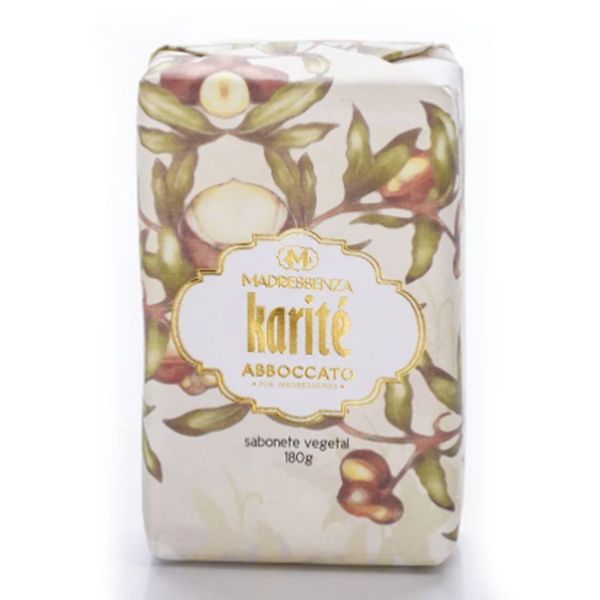 Sabonete Vegetal Barra Karité Madressenza 180g 10cm sem cor