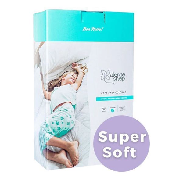 Capa Antiácaro para Colchão Solteiro Super Soft Alergoshop Tam 2