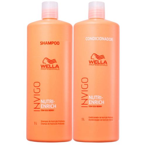 Kit Wella Enrich Invigo - Shampoo 1000ml + Condicionador 1000ml NULO Kit Wella Enrich Invigo - Shampoo 1000ml + Condicionador 1000ml NULO