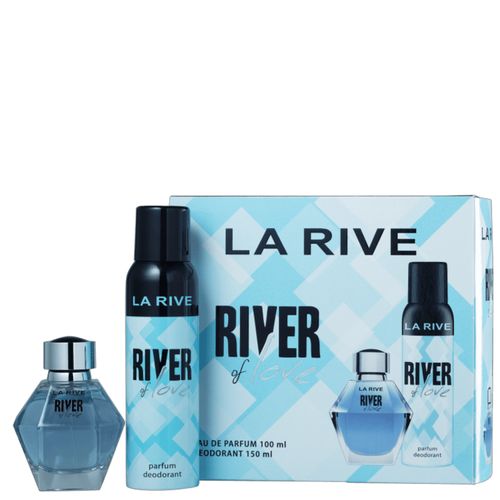 Kit La Rive River of Love Feminino - Eau de Parfum 100ml + Desodorante 150ml NULO Kit La Rive River of Love Feminino - Eau de Parfum 100ml + Desodorante 150ml NULO