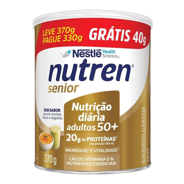Complemento Alimentar Nutren Senior Sem Sabor 370g Pó