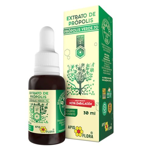 Extrato Própolis Verde 70 Apis Flora 30ml Extrato Própolis Verde 70 Apis Flora 30ml