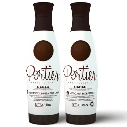 Kit Portier Cacao 2x1L - Shampoo e Mascara Hidratante Kit Portier Cacao 2x1L - Shampoo e Mascara Hidratante
