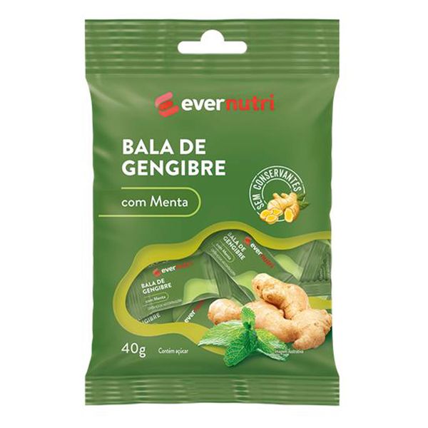 Bala de Gengibre com Menta Ever Nutri 40g
