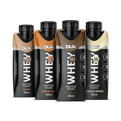 WHEY PROTEIN SHAKE - 250ML (PACK C/ 4 UNIDADES) - Um de Cada Sabor Um de Cada Sabor Um de Cada Sabor
