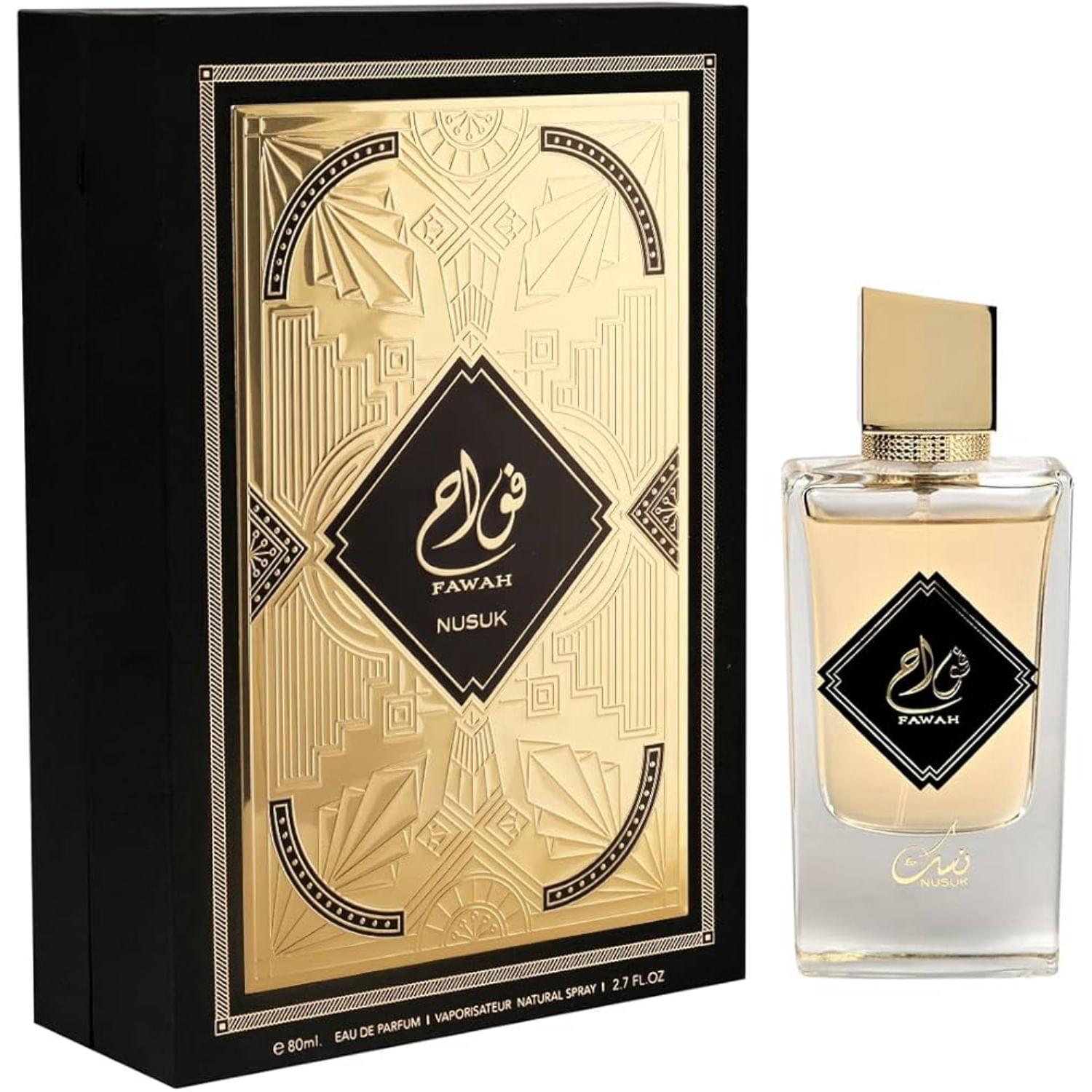 Fawah Nusuk Perfume Masculino Eau de Parfum 80ml Árabe