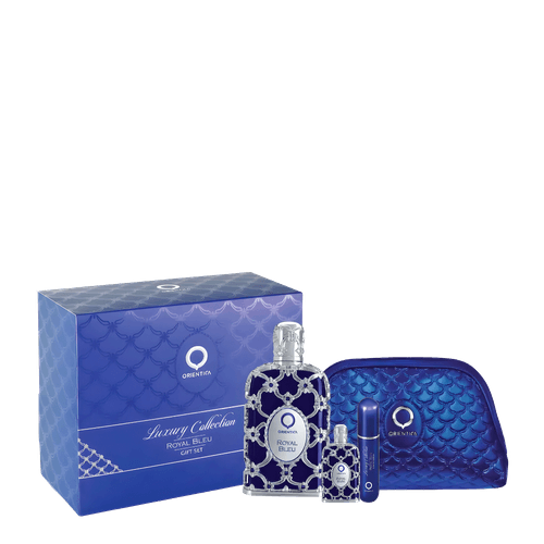 Kit Orientica Royal Bleu - Eau de Parfum 80ml + Miniatura 7,5ml + Atomizer + Necessaire Kit