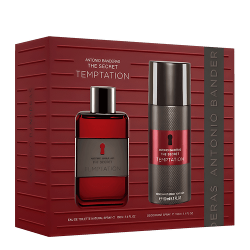 Kit Banderas The Secret Temptation Masculino - Eau de Toilette 100ml + Desodorante150ml