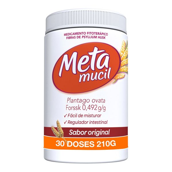 Metamucil Fibra Psyllium Sabor Original 210g