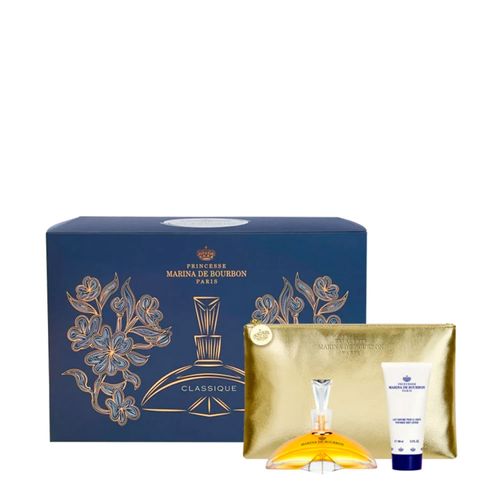 Kit Marina de Bourbon Classique Feminino - EDP 100ml + Body Lotion 100ml + Necessaire 100ml Kit Marina de Bourbon Classique Feminino - EDP 100ml + Body Lotion 100ml + Necessaire 100ml