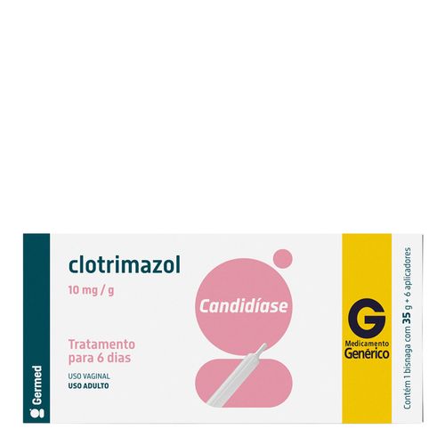Clotrimazol 10Mg/G Genérico Germed 35G Creme Vaginal + 6 Aplicadores