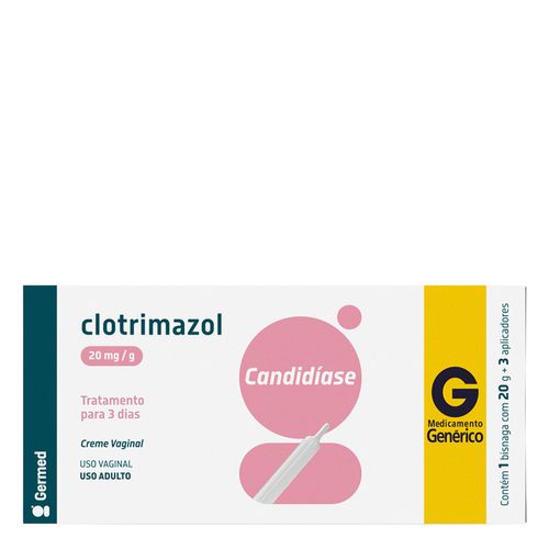 Clotrimazol 20Mg/G Genérico Germed 20G Creme Vaginal + 3 Aplicadores