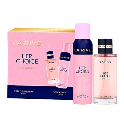 Kit La Rive Her Choice For Women - Eau De Parfum 100ml + Desodorante 150ml NULO Kit La Rive Her Choice For Women - Eau De Parfum 100ml + Desodorante 150ml NULO