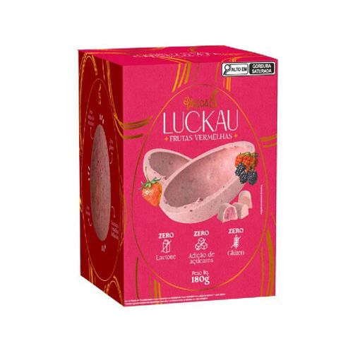 Ovo de Páscoa Branco com Frutas Vermelhas Luckau 180g Ovo de Páscoa Branco com Frutas Vermelhas Luckau 180g