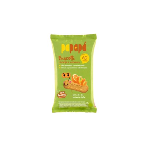 Biscoito Infantil Biscotti com Laranja e Cenoura Papapá 60g Biscoito Infantil Biscotti com Laranja e Cenoura Papapá 60g