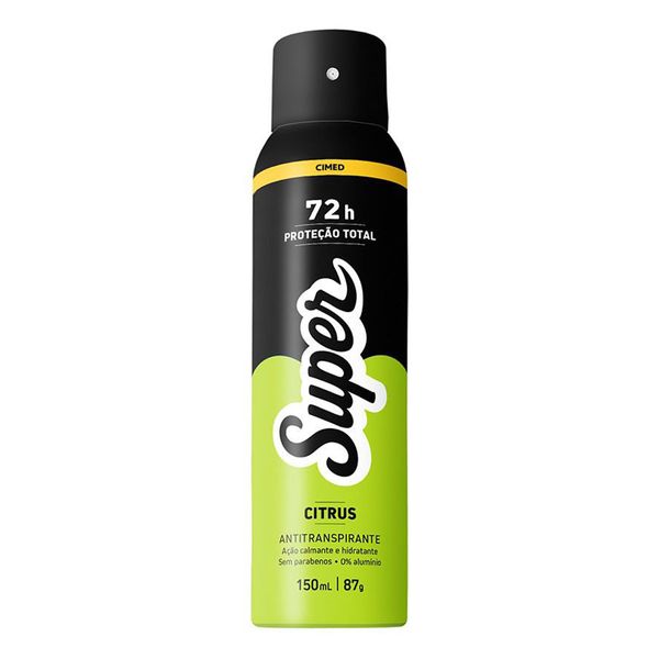 Desodorante Antitranspirante Super Men Citrus 150ml Aerossol