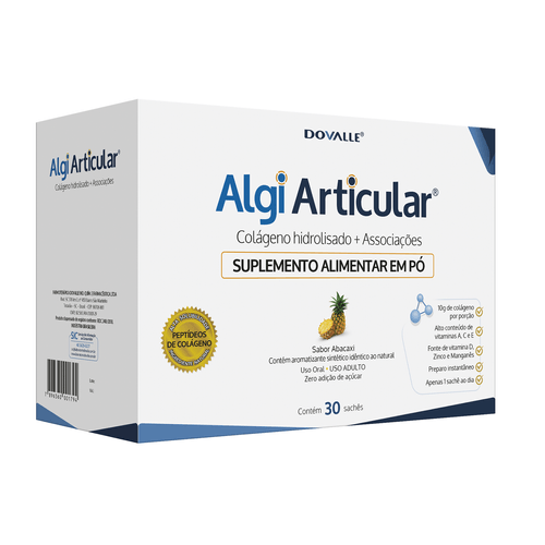 Algi Articular Sachês Sabor Abacaxi – Colágeno + Vitaminas Algi Articular Sachês Sabor Abacaxi – Colágeno + Vitaminas