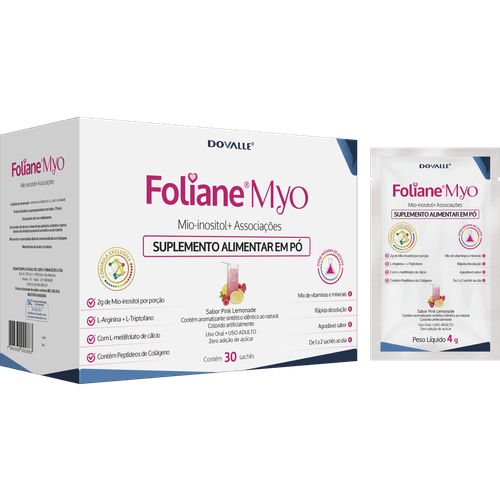 Foliane Myo c/ 30 Sachês Sabor Pink Lemonade Foliane Myo c/ 30 Sachês Sabor Pink Lemonade