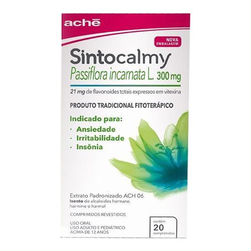 Fitoterápico Sintocalmy 300Mg 20 Comprimidos