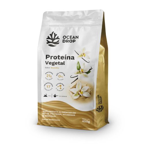 Proteína Vegetal Baunilha Ocean Drop 450g Proteína Vegetal Baunilha Ocean Drop 450g